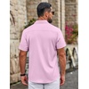 image:imageCOOFANDY Mens Button Down Shirts Short Sleeve Untucked Dress Shirt Wrinkle Free Stretch Casual Summer ShirtsPink