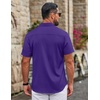 image:imageCOOFANDY Mens Button Down Shirts Short Sleeve Untucked Dress Shirt Wrinkle Free Stretch Casual Summer ShirtsPurple