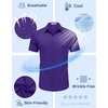 image:imageCOOFANDY Mens Button Down Shirts Short Sleeve Untucked Dress Shirt Wrinkle Free Stretch Casual Summer ShirtsPurple