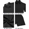 image:imageCOOFANDY Mens Button Down Short Sleeve Shirt Casual Cotton Summer Beach Linen Wedding Shirts with PocketBlack