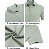 image:imageCOOFANDY Mens Button Down Short Sleeve Shirt Casual Cotton Summer Beach Linen Wedding Shirts with PocketMint Green
