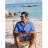 image:imageCOOFANDY Mens Button Down Short Sleeve Shirt Casual Cotton Summer Beach Linen Wedding Shirts with PocketOcean Blue