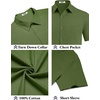 image:imageCOOFANDY Mens Button Down Short Sleeve Shirt Casual Cotton Summer Beach Linen Wedding Shirts with PocketOlive Green