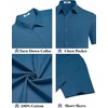 image:imageCOOFANDY Mens Button Down Short Sleeve Shirt Casual Cotton Summer Beach Linen Wedding Shirts with PocketSea Blue