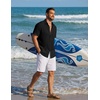 image:imageCOOFANDY Mens Button Down Short Sleeve Shirt Lightweight Casual Summer Beach Shirts with PocketBlack