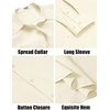 image:imageCOOFANDY Mens Casual Button Down Shirts Long Sleeve Cotton Beach Wedding Shirt Summer Linen Shirt for MenBeige