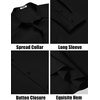 image:imageCOOFANDY Mens Casual Button Down Shirts Long Sleeve Cotton Beach Wedding Shirt Summer Linen Shirt for MenBlack