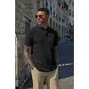 image:imageCOOFANDY Mens Casual Henley Shirt Short Sleeve Cotton Pique Band Collar Shirt Summer Button Basic Tee ShirtsBlack