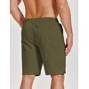 image:imageCOOFANDY Mens Casual Shorts Cotton Drawstring Elastic Waist Lightweight 9 Chino Golf Shorts Summer Beach ShortsArmy Green