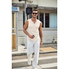 image:imageCOOFANDY Mens Casual Tank Tops Knit V Neck Sleeveless T Shirts 2 Pack Summer Beach Lightweight Muscle TeeBeige