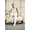 image:imageCOOFANDY Mens Casual Tank Tops Knit V Neck Sleeveless T Shirts 2 Pack Summer Beach Lightweight Muscle TeeBeige