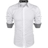 image:imageCOOFANDY Mens Dress Shirt Long Sleeve Casual Button Down Shirt Wrinkle Free Formal Business Shirts01white