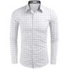 image:imageCOOFANDY Mens Dress Shirt Long Sleeve Casual Button Down Shirt Wrinkle Free Formal Business Shirts02white