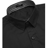 image:imageCOOFANDY Mens Dress Shirt Long Sleeve Casual Button Down Shirt Wrinkle Free Formal Business Shirts03black Solid