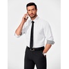 image:imageCOOFANDY Mens Dress Shirt Long Sleeve Casual Button Down Shirt Wrinkle Free Formal Business Shirts03white Solid