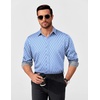 image:imageCOOFANDY Mens Dress Shirt Long Sleeve Casual Button Down Shirt Wrinkle Free Formal Business ShirtsBlue