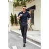 image:imageCOOFANDY Mens Dress Shirt Long Sleeve Casual Button Down Shirt Wrinkle Free Formal Business ShirtsDark Blue