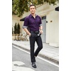 image:imageCOOFANDY Mens Dress Shirt Long Sleeve Casual Button Down Shirt Wrinkle Free Formal Business ShirtsPurple