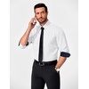 image:imageCOOFANDY Mens Dress Shirt Long Sleeve Casual Button Down Shirt Wrinkle Free Formal Business ShirtsWhite Solid 4