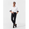 image:imageCOOFANDY Mens Dress Shirt Long Sleeve Casual Button Down Shirt Wrinkle Free Formal Business ShirtsWhite Solid 4