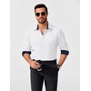 image:imageCOOFANDY Mens Dress Shirt Long Sleeve Casual Button Down Shirt Wrinkle Free Formal Business ShirtsWhite Solid 4