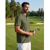 image:imageCOOFANDY Mens Golf Polo Shirts Short Sleeve Quick Dry Moisture Wicking Performance Collared Golf Shirt for MenArmy Green