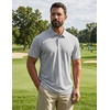 image:imageCOOFANDY Mens Golf Polo Shirts Short Sleeve Quick Dry Moisture Wicking Performance Collared Golf Shirt for MenGrey