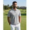 image:imageCOOFANDY Mens Golf Polo Shirts Short Sleeve Quick Dry Moisture Wicking Performance Collared Golf Shirt for MenGrey