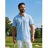 image:imageCOOFANDY Mens Golf Polo Shirts Short Sleeve Quick Dry Moisture Wicking Performance Collared Golf Shirt for MenLight Blue
