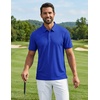 image:imageCOOFANDY Mens Golf Polo Shirts Short Sleeve Quick Dry Moisture Wicking Performance Collared Golf Shirt for MenTrue Blue