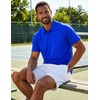 image:imageCOOFANDY Mens Golf Polo Shirts Short Sleeve Quick Dry Moisture Wicking Performance Collared Golf Shirt for MenTrue Blue