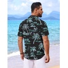 image:imageCOOFANDY Mens Hawaiian Shirt Short Sleeve Button Down Shirts Tropical Floral Summer Beach ShirtsBlack  Coconut Tree