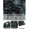 image:imageCOOFANDY Mens Hawaiian Shirt Short Sleeve Button Down Shirts Tropical Floral Summer Beach ShirtsBlack  Coconut Tree