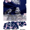 image:imageCOOFANDY Mens Hawaiian Shirt Short Sleeve Button Down Shirts Tropical Floral Summer Beach ShirtsBlue  Flamingo