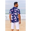 image:imageCOOFANDY Mens Hawaiian Shirt Short Sleeve Button Down Shirts Tropical Floral Summer Beach ShirtsBlue  Flamingo