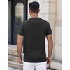 image:imageCOOFANDY Mens Henley Shirts Short Sleeve Casual Stylish Tshirt Lightweight Summer Basic Tee TopsBlack