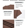 image:imageCOOFANDY Mens Henley Shirts Short Sleeve Casual Stylish Tshirt Lightweight Summer Basic Tee TopsBrown