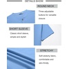 image:imageCOOFANDY Mens Henley Shirts Short Sleeve Casual Stylish Tshirt Lightweight Summer Basic Tee TopsClear Blue