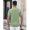 image:imageCOOFANDY Mens Henley Shirts Short Sleeve Casual Stylish Tshirt Lightweight Summer Basic Tee TopsGreen