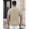 image:imageCOOFANDY Mens Henley Shirts Short Sleeve Casual Stylish Tshirt Lightweight Summer Basic Tee TopsKhaki