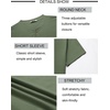 image:imageCOOFANDY Mens Henley Shirts Short Sleeve Casual Stylish Tshirt Lightweight Summer Basic Tee TopsOlive Green