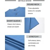 image:imageCOOFANDY Mens Henley Shirts Short Sleeve Casual Stylish Tshirt Lightweight Summer Basic Tee TopsSky Blue
