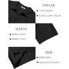 image:imageCOOFANDY Mens Knit Polo Shirts V Neck Textured Polo Shirts Short Sleeve Breathable Polo Casual Collared T Shirt Fashion TopsAll Black
