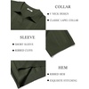 image:imageCOOFANDY Mens Knit Polo Shirts V Neck Textured Polo Shirts Short Sleeve Breathable Polo Casual Collared T Shirt Fashion TopsArmy Green
