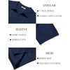 image:imageCOOFANDY Mens Knit Polo Shirts V Neck Textured Polo Shirts Short Sleeve Breathable Polo Casual Collared T Shirt Fashion TopsBnavy Blue