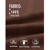 image:imageCOOFANDY Mens Knit Polo Shirts V Neck Textured Polo Shirts Short Sleeve Breathable Polo Casual Collared T Shirt Fashion TopsBrown