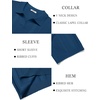 image:imageCOOFANDY Mens Knit Polo Shirts V Neck Textured Polo Shirts Short Sleeve Breathable Polo Casual Collared T Shirt Fashion TopsDemin Blue