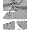 image:imageCOOFANDY Mens Linen Sets 2 Piece Beach Outfit Casual Short Sleeve Button Down Shirts Loose Pants Summer Vacation OutfitsLight Gray