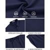 image:imageCOOFANDY Mens Linen Sets 2 Piece Beach Outfit Casual Short Sleeve Button Down Shirts Loose Pants Summer Vacation OutfitsNavy Blue