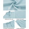 image:imageCOOFANDY Mens Linen Sets 2 Piece Beach Outfit Casual Short Sleeve Button Down Shirts Loose Pants Summer Vacation OutfitsSky Blue